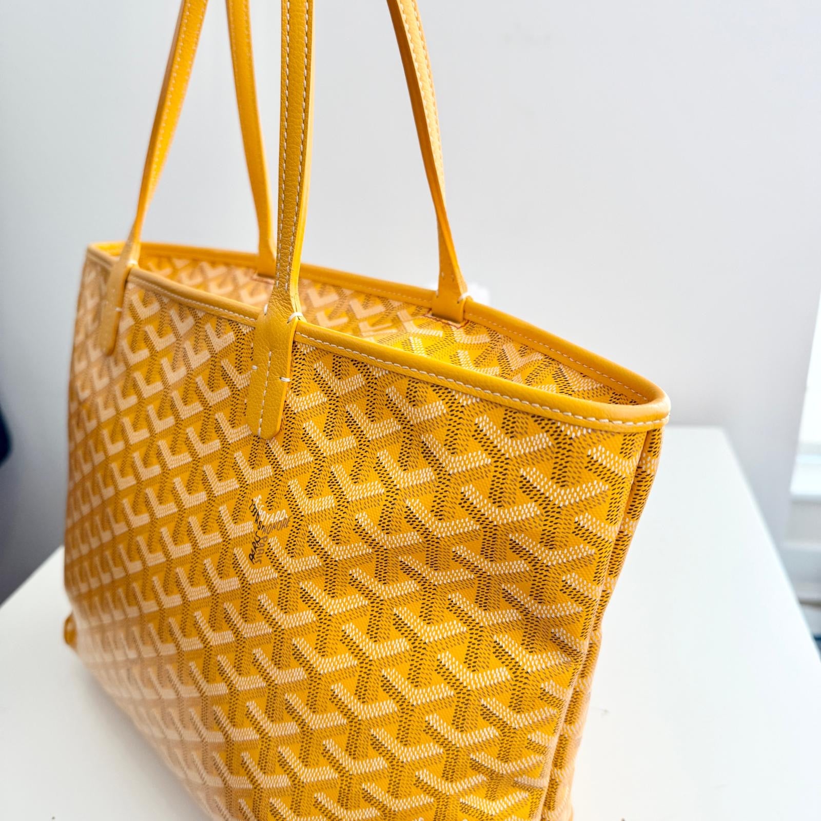 Goyard Artois PM Tote Yellow Goyardine Canvass