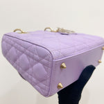 将图片加载到图库查看器，Christian Dior My Lady ABCDior Small Lilac Lambskin, Gold-tone Hardware - Small
