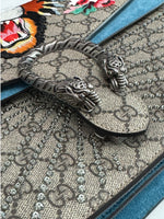 Load image into Gallery viewer, Gucci Dionysus GG Supreme Tiger - Large Crystal Embellished, Silver-tone Hardware
