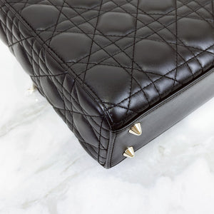 Christian Dior My Lady ABCDior Small Black Lambskin Gold-tone Hardware