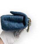 Load image into Gallery viewer, Chanel Classic Mini Rectangle 22P Blue Denim Mood, Gold-tone Hardware
