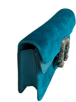 Load image into Gallery viewer, Gucci Dionysus Super Mini Peacock Velvet Crystal Embellished and Silver-tone Hardware
