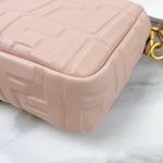 Load image into Gallery viewer, Fendi Medium Nappa FF 1974 Embossed Baguette Rose Pink, Gold-tone Hardware
