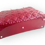 Charger l&#39;image dans la galerie, Christian Dior Lady Dior Large, Cherry Red Patent Leather, Silver Hardware
