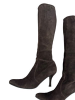 将图片加载到图库查看器，Stuart Weitzman Brown Suede Leather Boots, Size 6 EU
