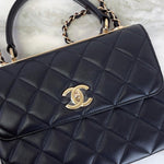 Charger l&#39;image dans la galerie, Chanel Trendy CC Small Black Lambskin Rose Gold Hardware
