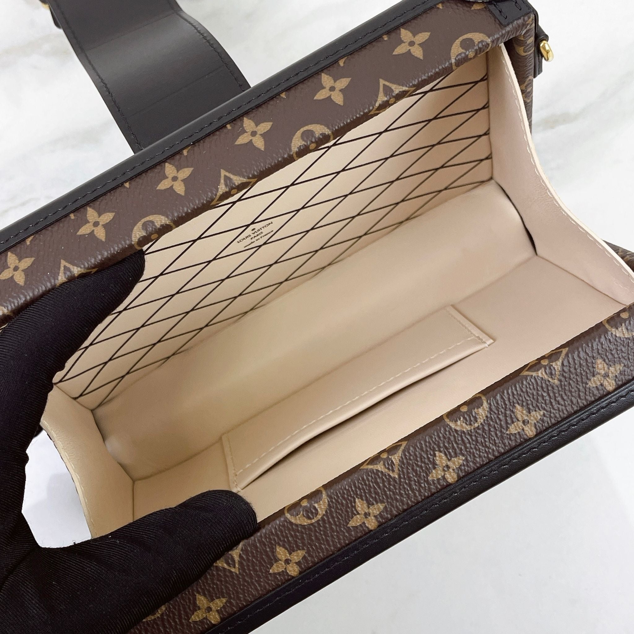 Louis Vuitton Petite Malle Trunk Bag Classic Monogram, Gold-tone Hardware