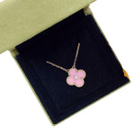 Charger l'image dans la galerie, Van Cleef and Arpels VCA Holiday Pendant, Vintage Alhambra Diamond, Pink Sevres, 18kt Gold
