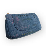 Load image into Gallery viewer, Chanel Classic Mini Rectangle 22P Blue Denim Mood, Gold-tone Hardware
