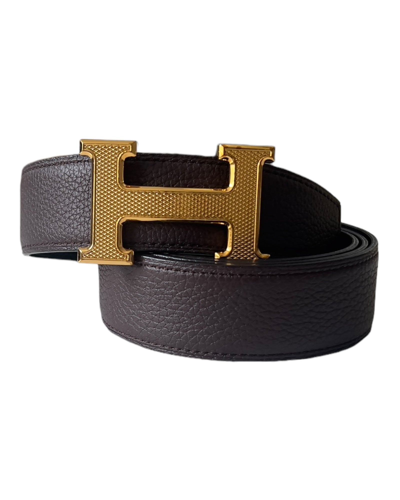 Hermes H Guilloche Belt Bucket and Reversible Leather Strap 32mm