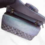 将图片加载到图库查看器，Chanel Timeless Classic Medium M/L 16C Iridescent Purple Rainbow Hardware
