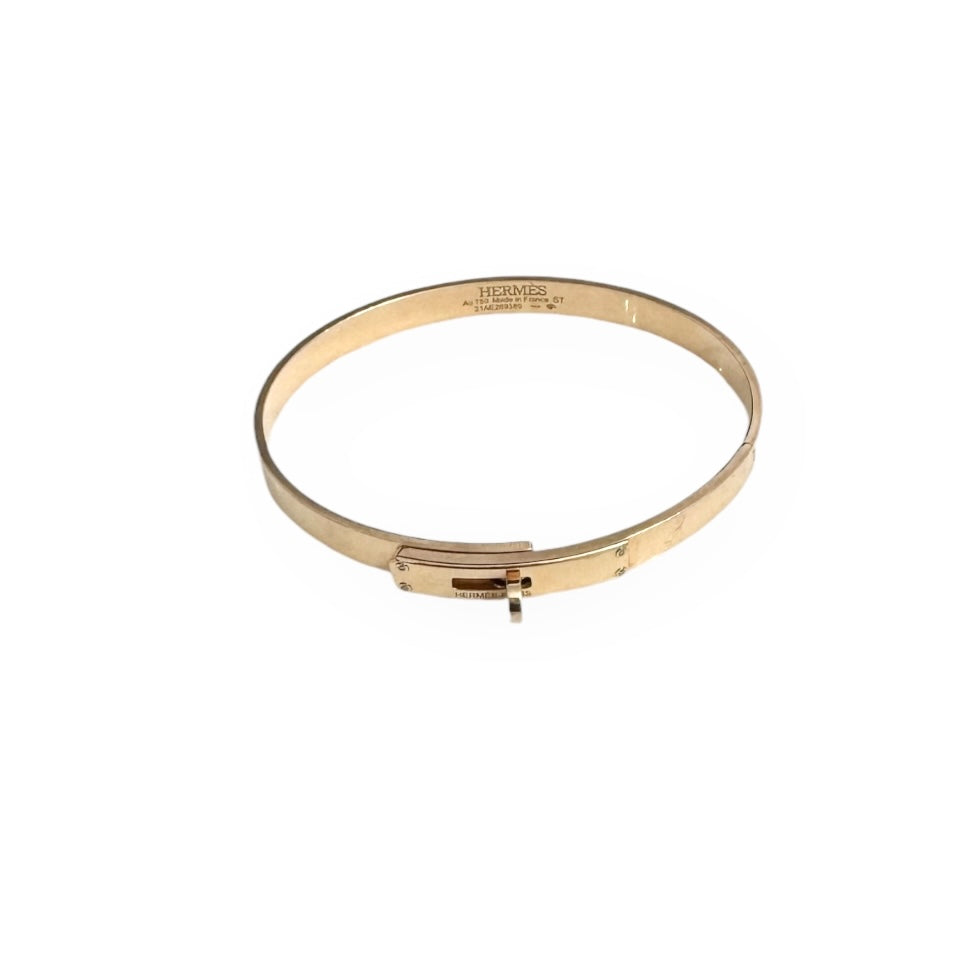 Hermes Kelly Bracelet 4 Diamonds Rose Gold, Small Model