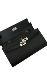 将图片加载到图库查看器，Hermes Kelly To Go Black Epsom Leather Palladium Hardware
