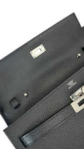 Hermes Kelly To Go Black Epsom Leather Palladium Hardware