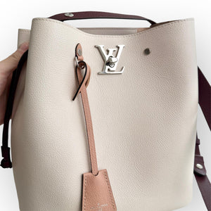 Louis Vuitton LV Lovelock Bucket Bag Grained Calfskin Silver-tone Hardware