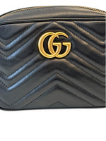 Load image into Gallery viewer, Gucci GG Marmont Camera Bag Mini - Black Calfskin Gold-tone Hardware
