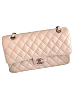 Load image into Gallery viewer, Chanel Timeless Classic Medium Cloud Pink Caviar Silver-tone Hardware M/L
