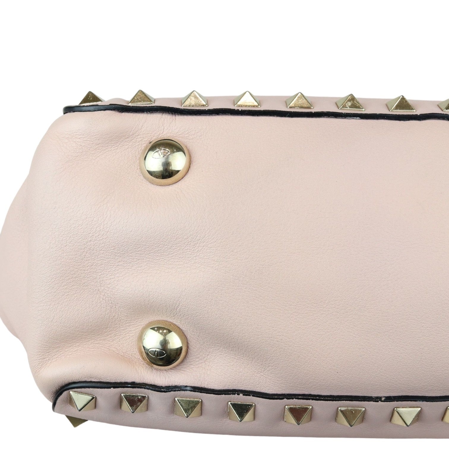 VALENTINO Rockstud Tote Small Vitello Beige Pink LGHW