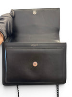 Load image into Gallery viewer, Saint Laurent Sunset Medium – All Black Calfskin Black Hardware

