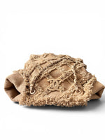 将图片加载到图库查看器，Chanel Natural Raffia and Tweed Tote, Gold-tone Hardware
