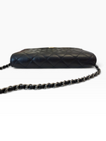 Load image into Gallery viewer, Chanel Gabrielle Quilted Wallet on Chain, Black Calfskin, Mixed-tone Hardware
