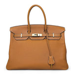 Load image into Gallery viewer, Hermes Birkin 35 Retourne Gold Togo 24kt Plated Gold Hardware
