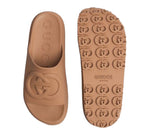 将图片加载到图库查看器，Gucci Mens Interlocking G Platform Slides Sandals 12 Vintage Camel
