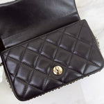 Load image into Gallery viewer, Chanel Precious Pearls Mini Flap Black Lambskin Light Gold-tone Hardware
