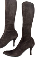 将图片加载到图库查看器，Stuart Weitzman Brown Suede Leather Boots, Size 6 EU
