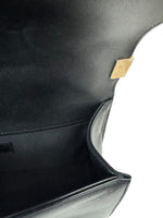 将图片加载到图库查看器，Chanel Leboy Old Medium Black Calfskin Gold-tone Hardware
