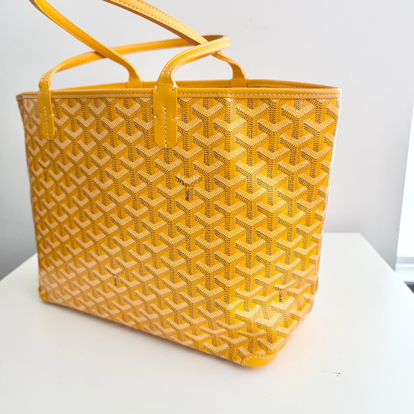Goyard Artois PM Tote Yellow Goyardine Canvass