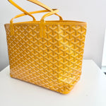 将图片加载到图库查看器，Goyard Artois PM Tote Yellow Goyardine Canvass
