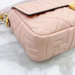 Load image into Gallery viewer, Fendi Medium Nappa FF 1974 Embossed Baguette Rose Pink, Gold-tone Hardware
