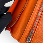 Charger l&#39;image dans la galerie, Hermes H Bearn Wallet Orange Chevre Mysore Palladium Hardware
