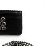 Load image into Gallery viewer, Chanel Python Crystal Beaded Minaudière Evening Clutch

