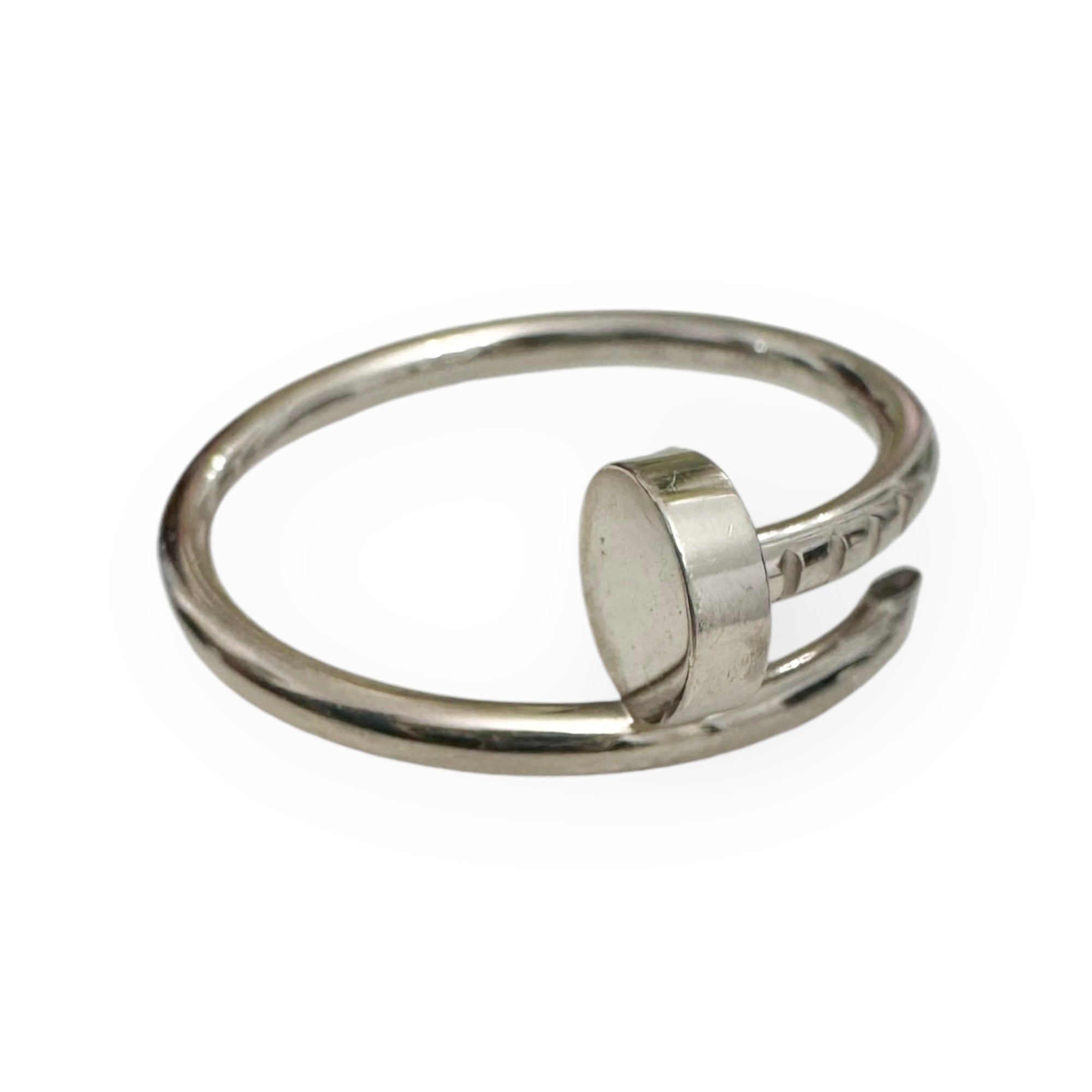 Juste Un Clou Ring, Small Model White Gold JUC, Size 54EU/6.5US