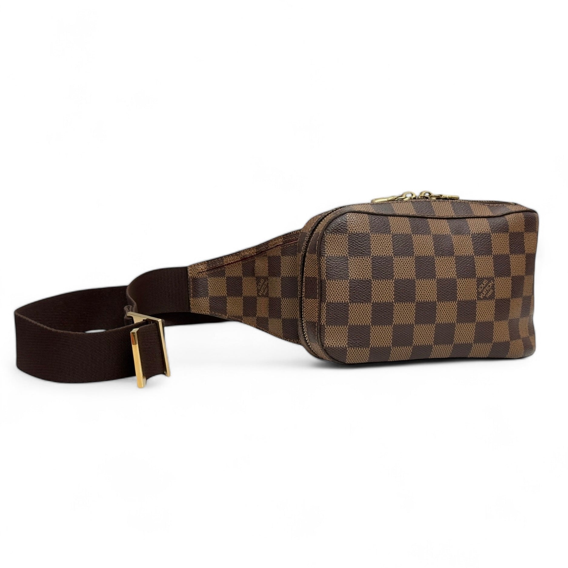 Louis Vuitton Geronimo Waist Bag Damier Ebene Gold-tone