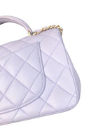 将图片加载到图库查看器，Chanel 21K Lilac Mini Top Handle Light Gold-tone Hardware
