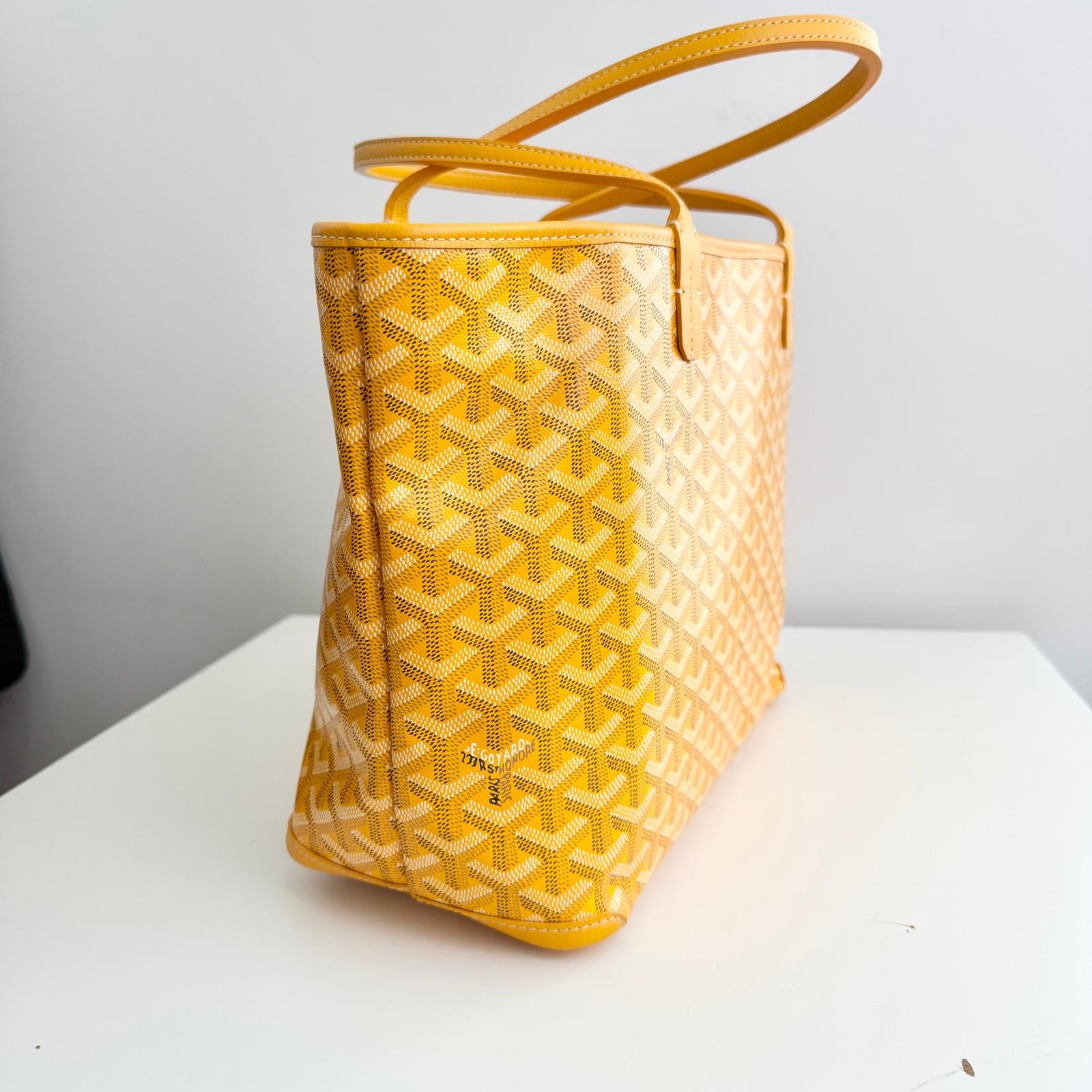 Goyard Artois PM Tote Yellow Goyardine Canvass