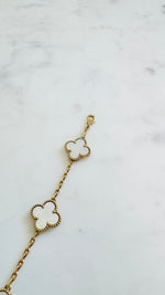 Load image into Gallery viewer, Van Cleef and Arpels Vintage Alhambra Bracelet, 5 Motifs, 18K Yellow Gold, Mother of Pearl
