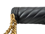 将图片加载到图库查看器，Chanel Leboy Old Medium Black Calfskin Gold-tone Hardware
