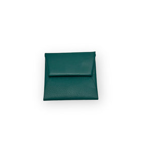 Hermes Bastia Coin Purse Malachite Epsom, Palladium-plated Hardware