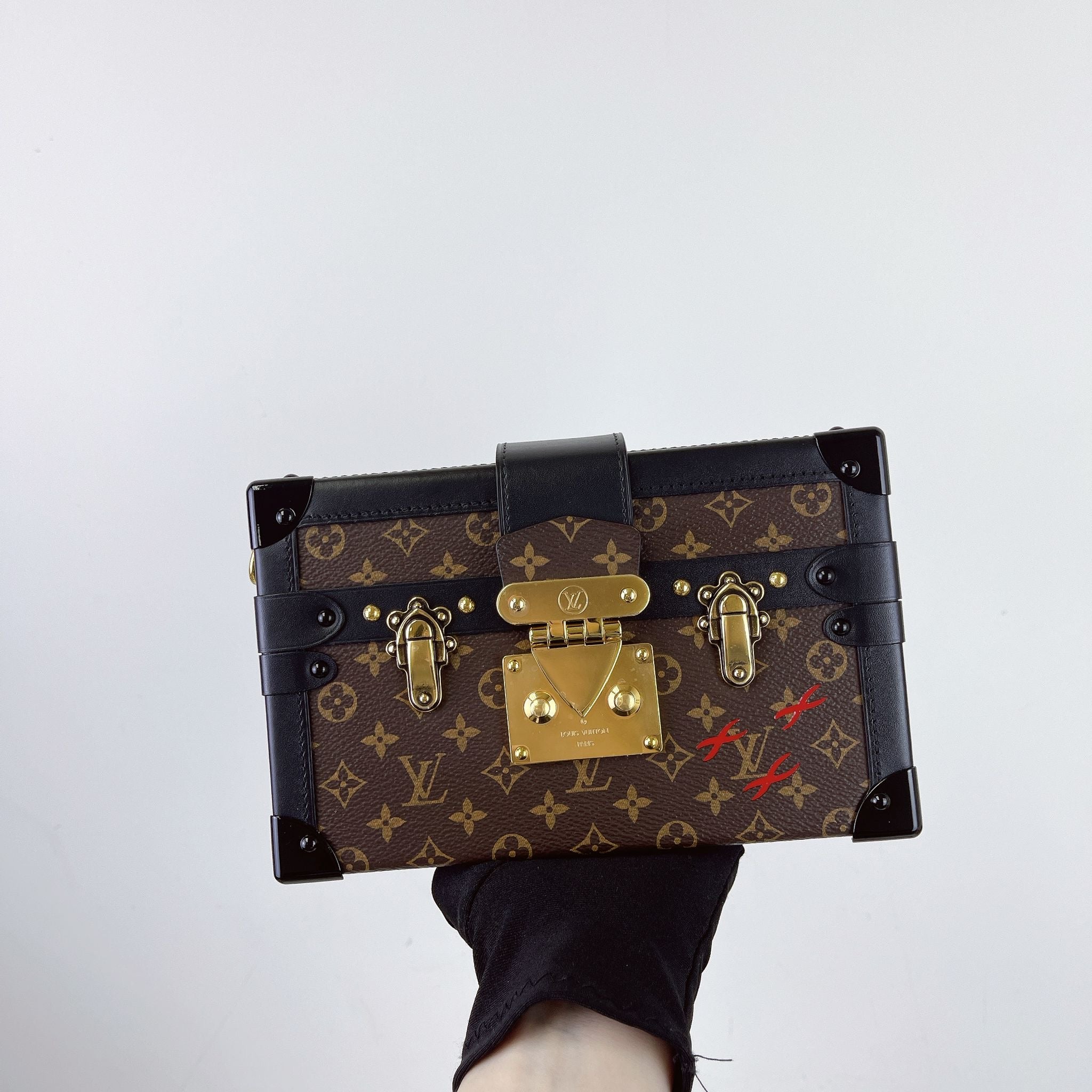 Louis Vuitton Petite Malle Trunk Bag Classic Monogram, Gold-tone Hardware