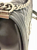 Charger l'image dans la galerie, Chanel Leboy Old Medium Black Calfskin, Ruthenium Hardware
