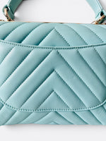 将图片加载到图库查看器，Chanel Trendy CC Small Chevron Sky Blue Lambskin Gold-tone Hardware
