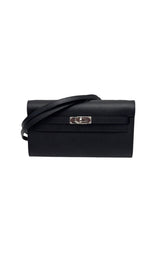 将图片加载到图库查看器，Hermes Kelly To Go Black Epsom Leather Palladium Hardware
