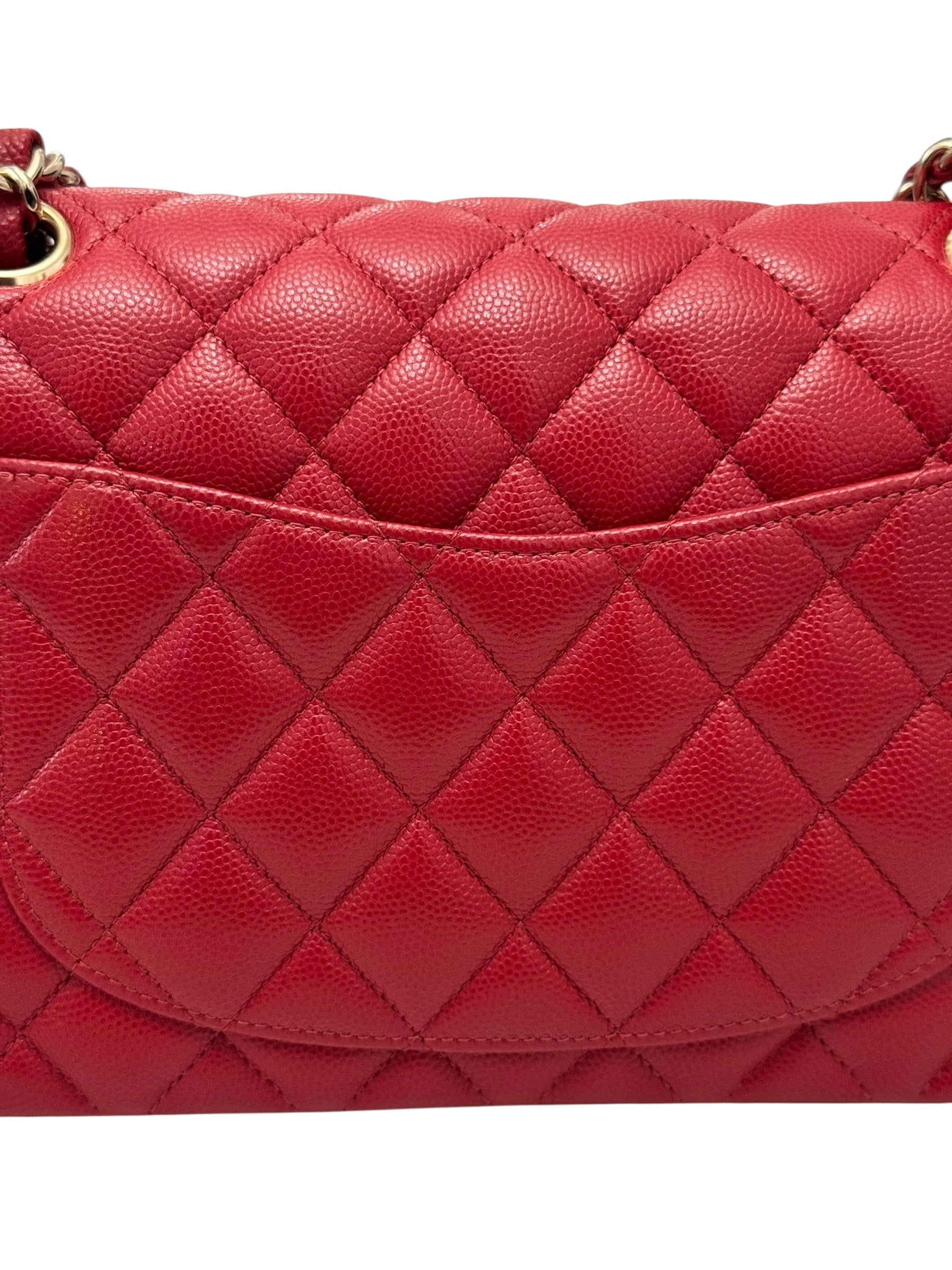 Chanel Timeless Classic Small 19B True Red Caviar Gold-tone Hardware