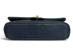 将图片加载到图库查看器，Chanel Surpique Flap Bag, Chevron Calfskin Gold-tone Hardware
