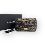 Charger l&#39;image dans la galerie, Chanel Classic 2.55 Reissue Mini Rectangle Single Flap, Metiers D’art Croc-Embossed Graffiti Calfskin, Gold-tone Hardware
