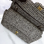 将图片加载到图库查看器，Chanel Shoulder Bag Houndstooth Tweed
